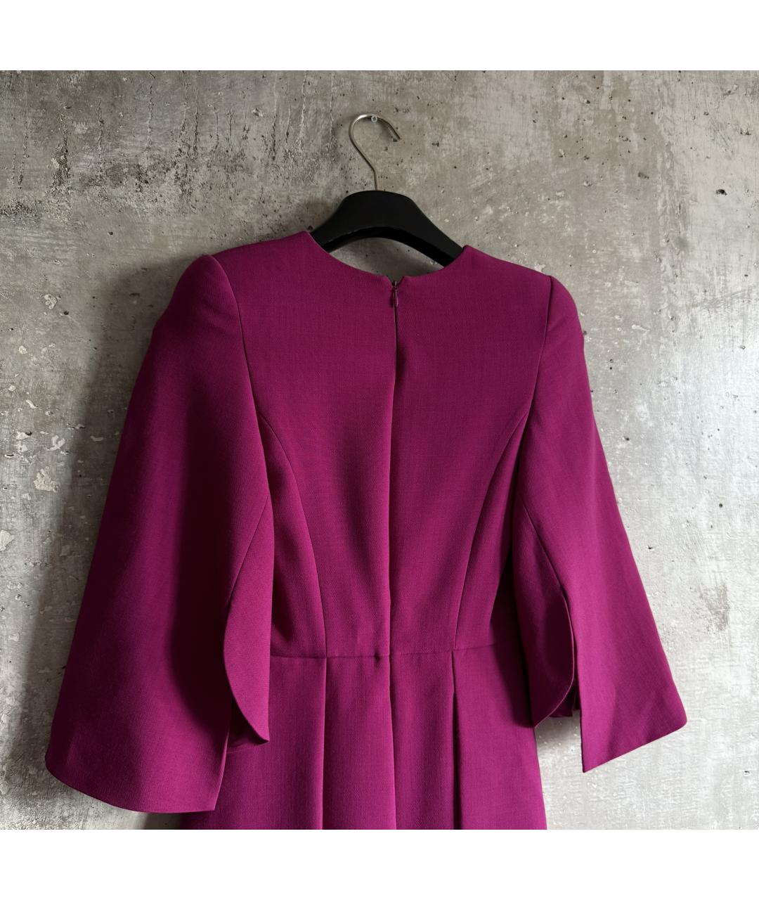 ALEXANDER MCQUEEN Бордовое вискозное повседневное платье, фото 3