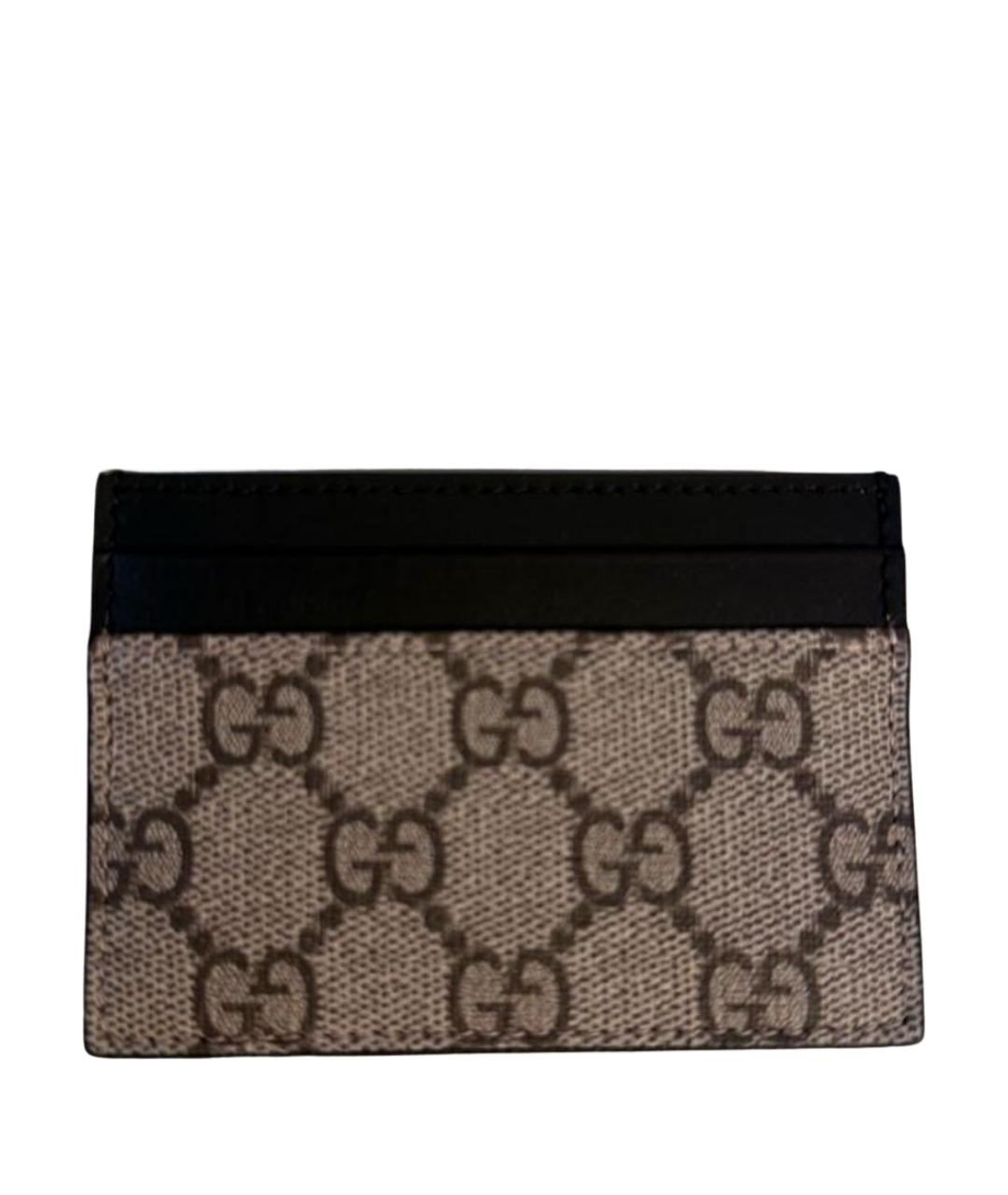 GUCCI Коричневый кожаный кардхолдер, фото 1