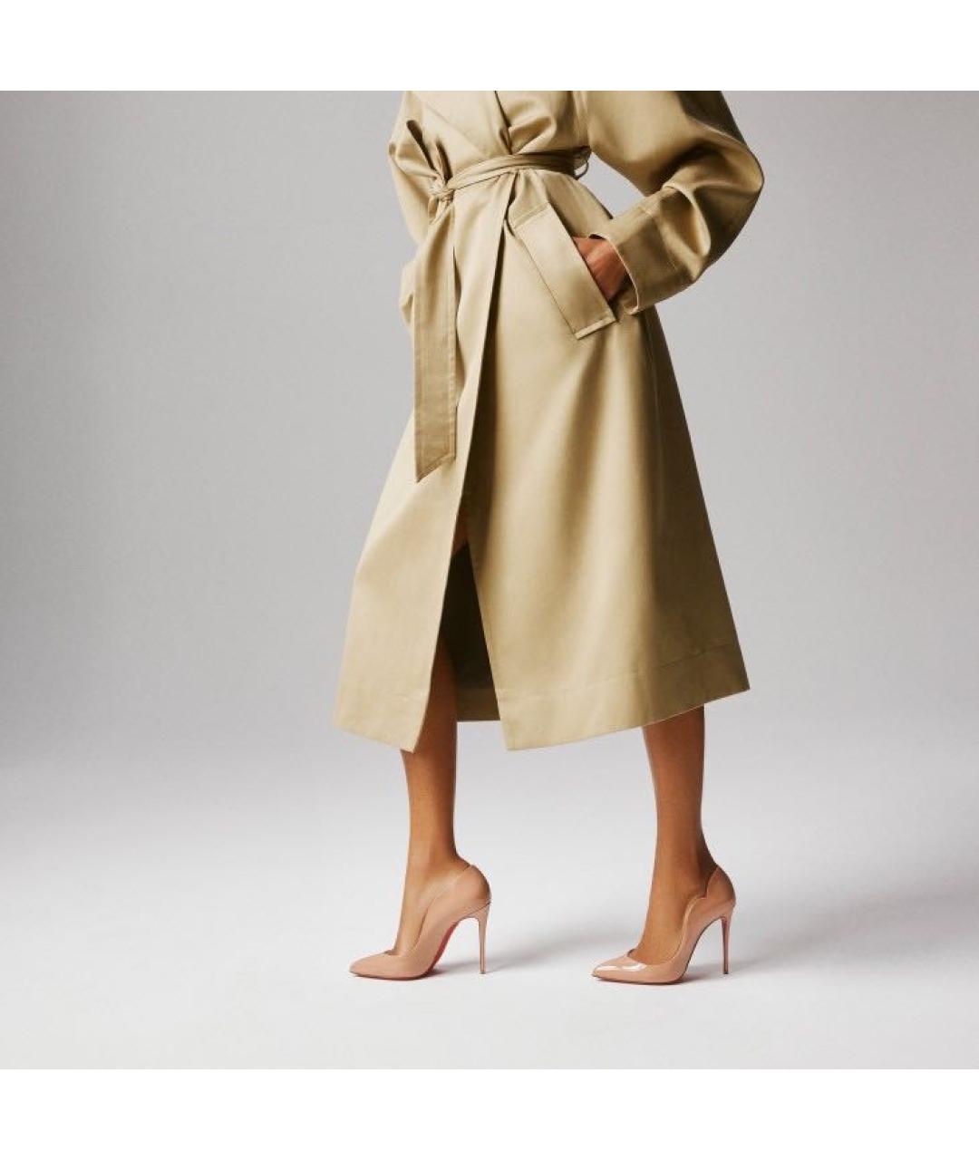 CHRISTIAN LOUBOUTIN Бежевые туфли из лакированной кожи, фото 6