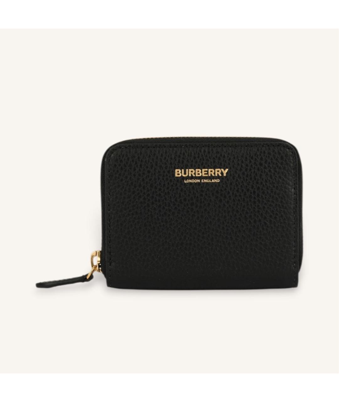 BURBERRY Черный кожаный кошелек, фото 5