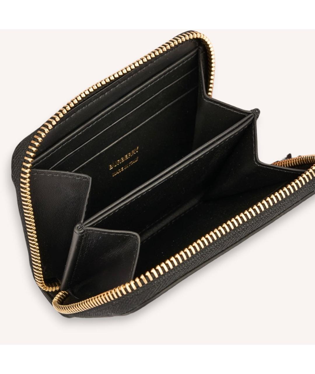 BURBERRY Черный кожаный кошелек, фото 4