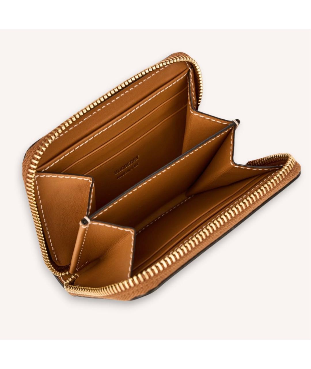 BURBERRY Коричневый кожаный кошелек, фото 4