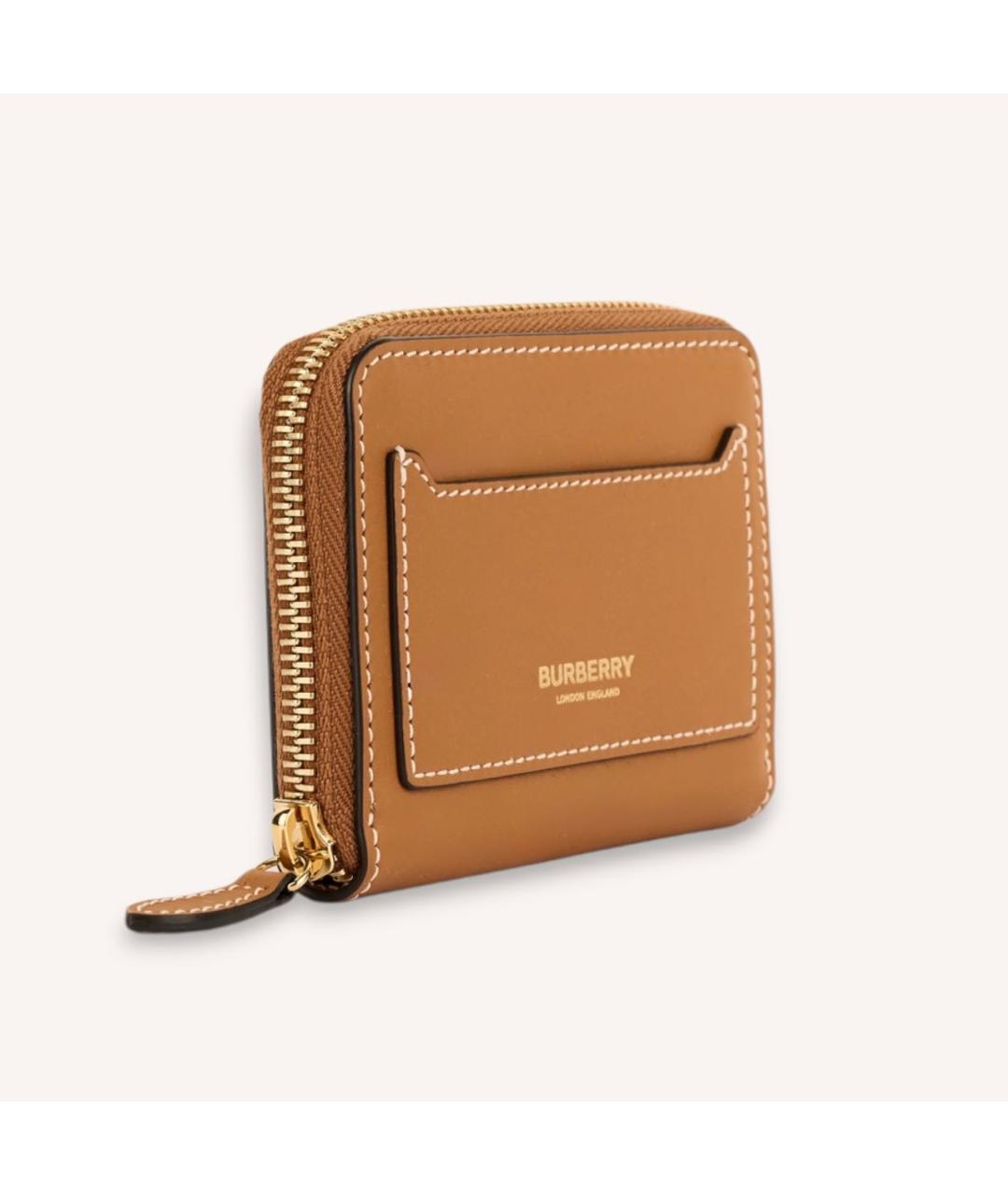 BURBERRY Коричневый кожаный кошелек, фото 2