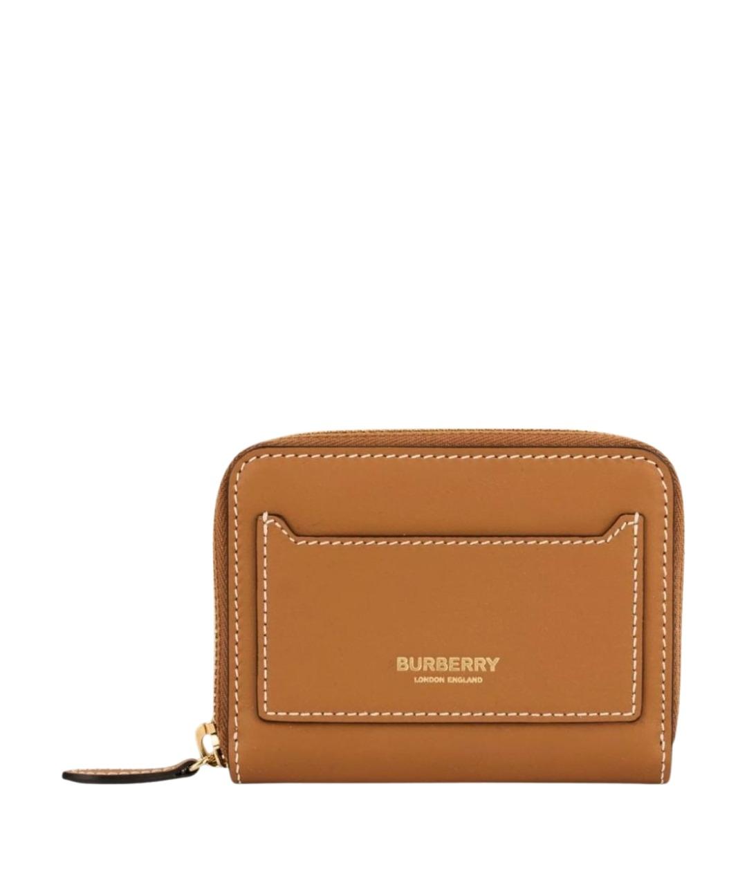 BURBERRY Коричневый кожаный кошелек, фото 1