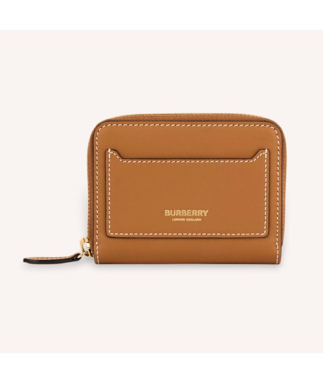 BURBERRY Коричневый кожаный кошелек, фото 5