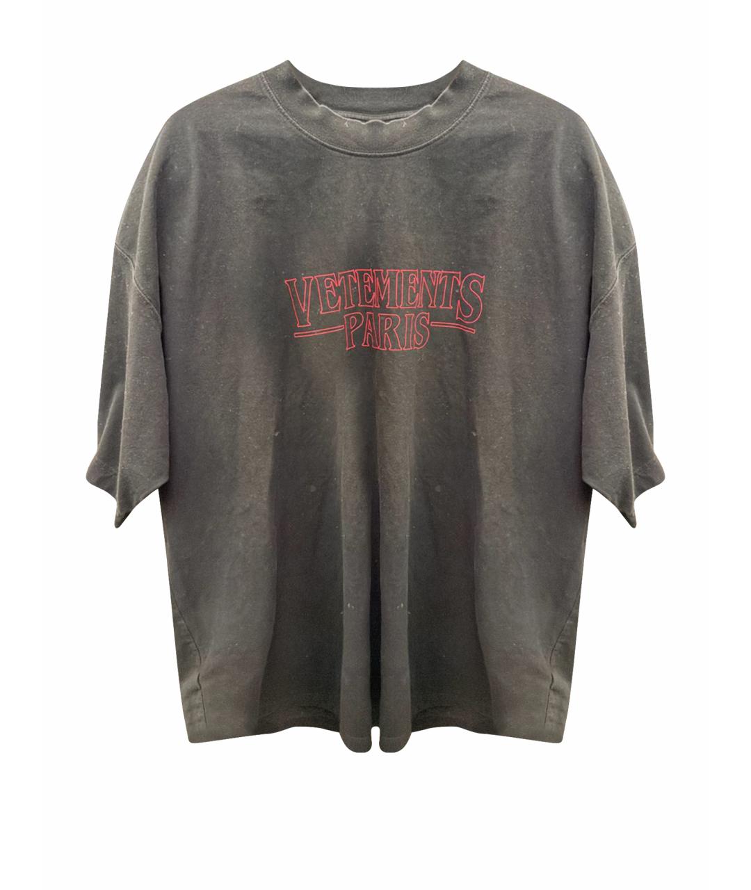 VETEMENTS Черная хлопковая майка, фото 1