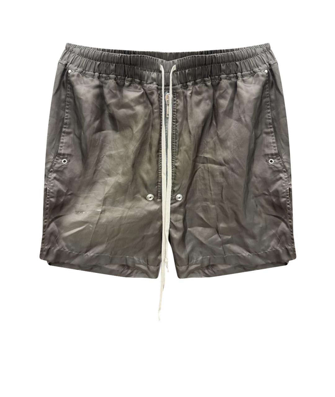 RICK OWENS Хаки купро шорты, фото 1