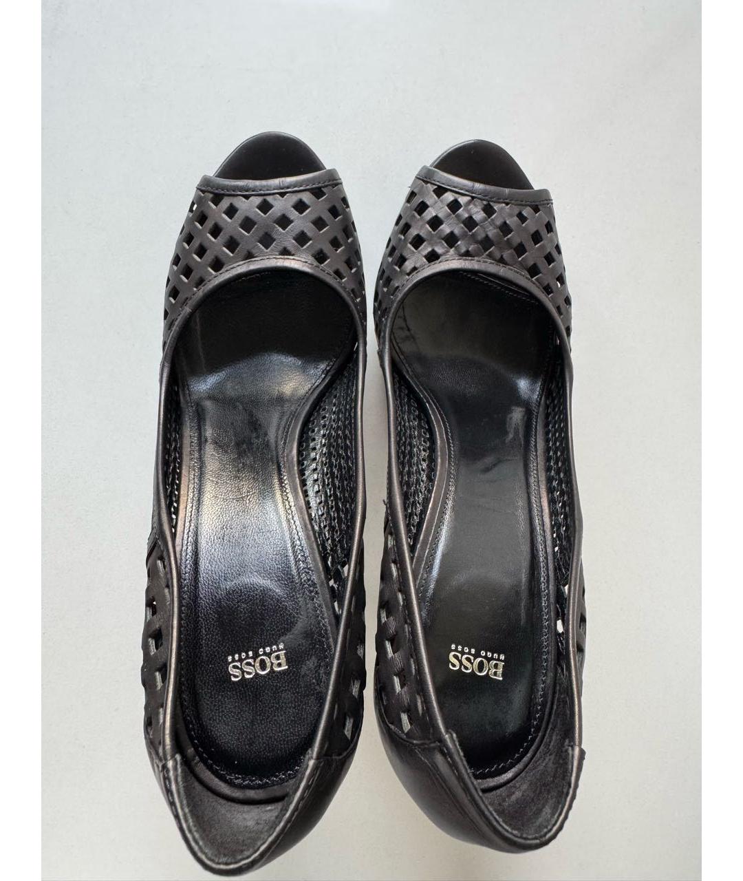 HUGO BOSS Черные кожаные туфли, фото 3