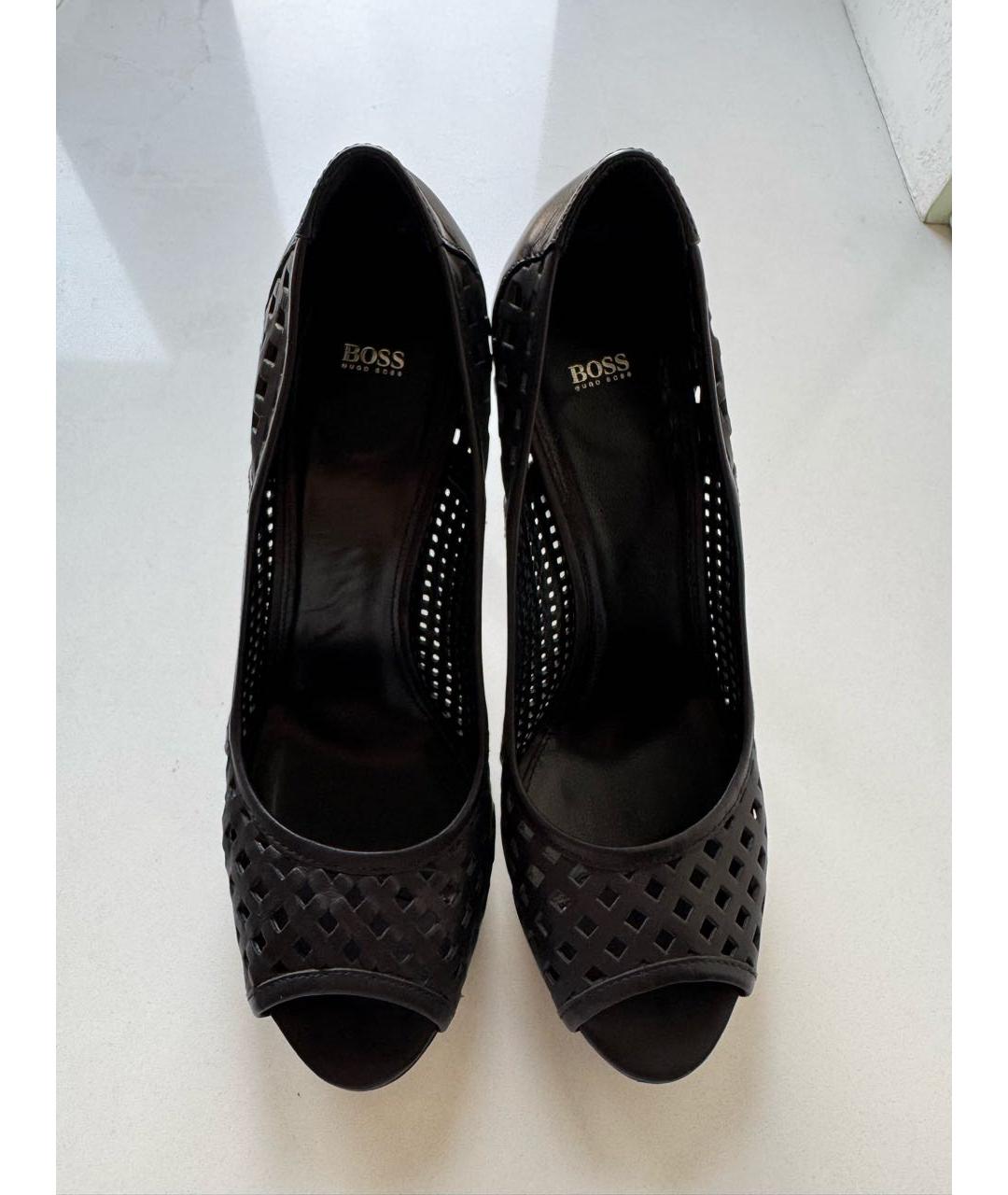 HUGO BOSS Черные кожаные туфли, фото 2