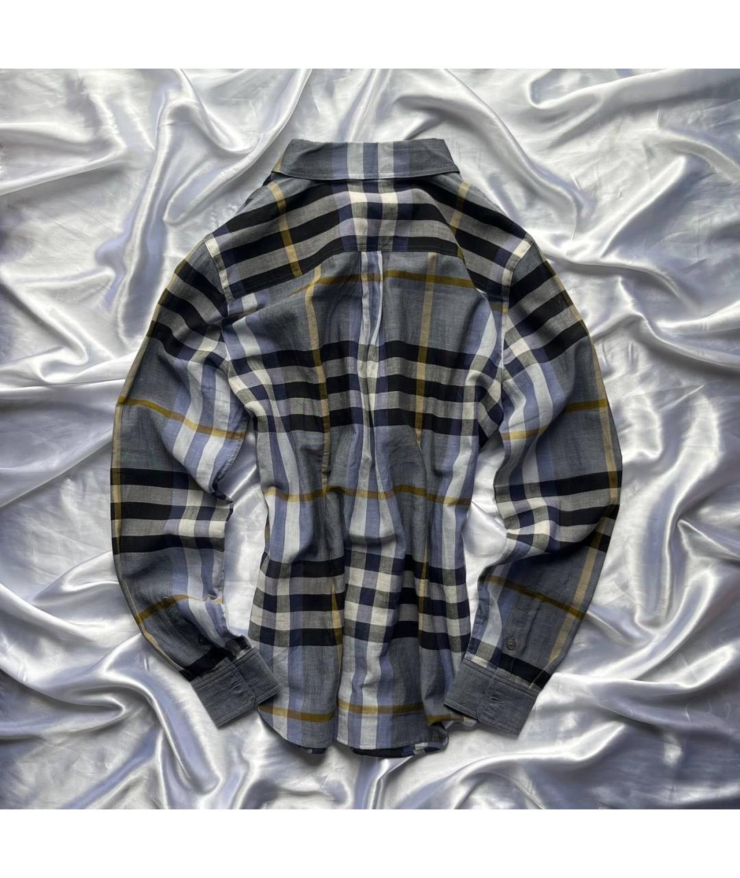 BURBERRY Темно-синяя хлопковая рубашка, фото 3