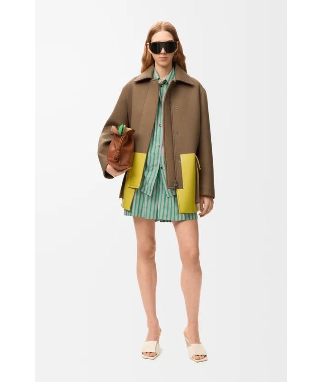 LOEWE Зеленая хлопковая рубашка, фото 4