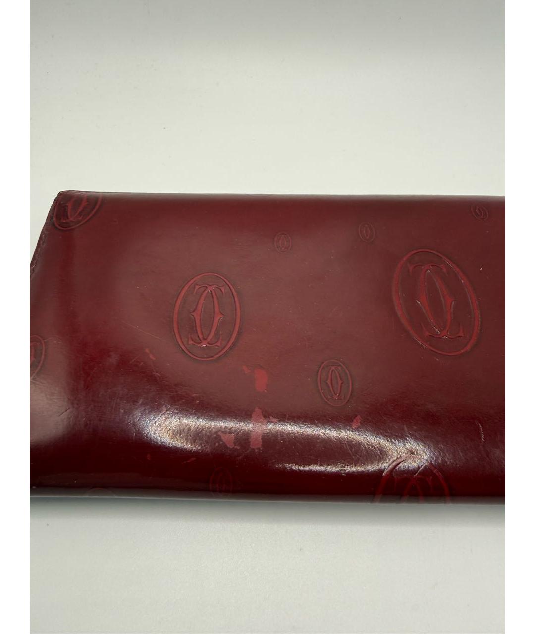 CARTIER Бордовый кошелек, фото 6