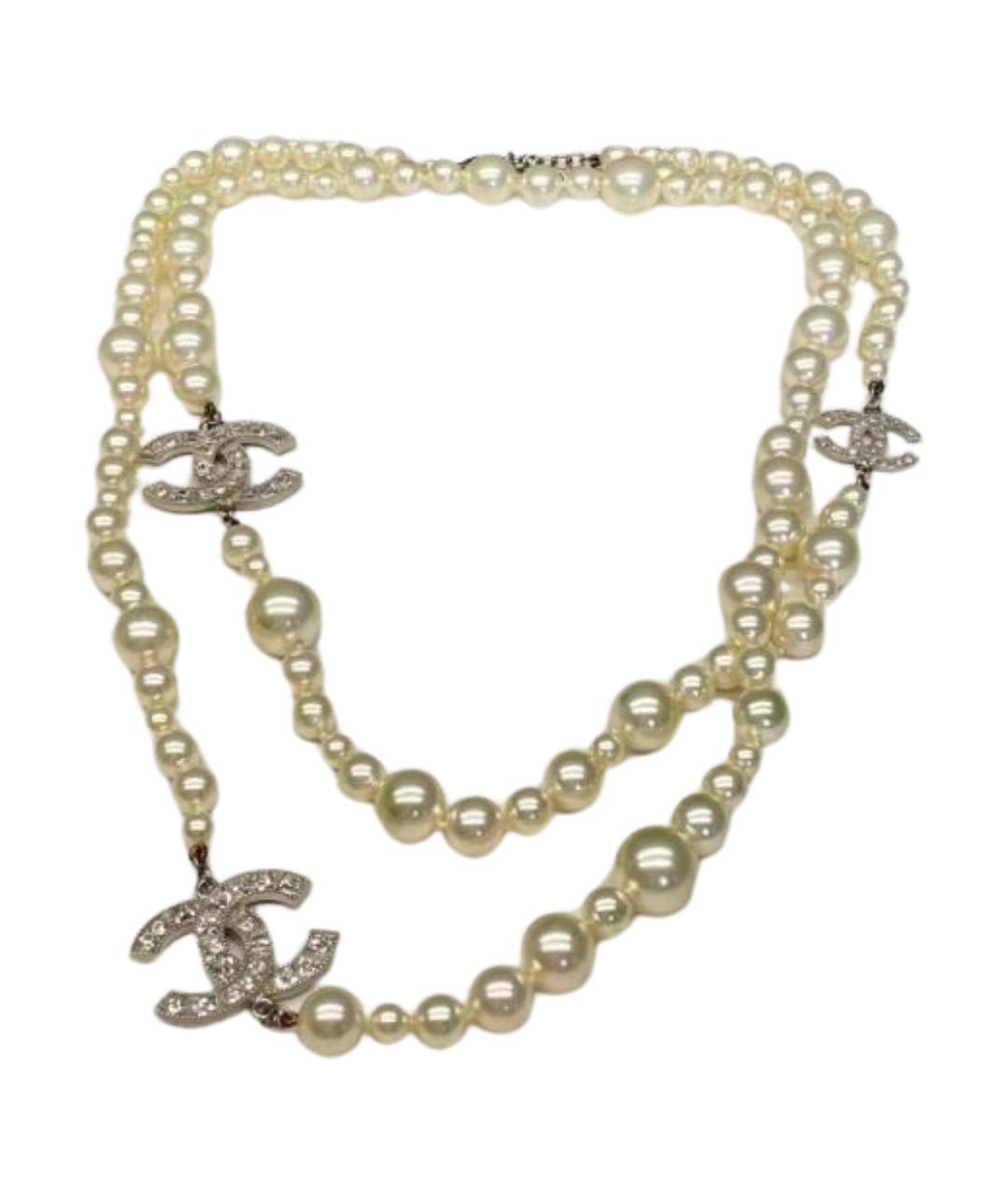 CHANEL Белое жемчужное колье, фото 1
