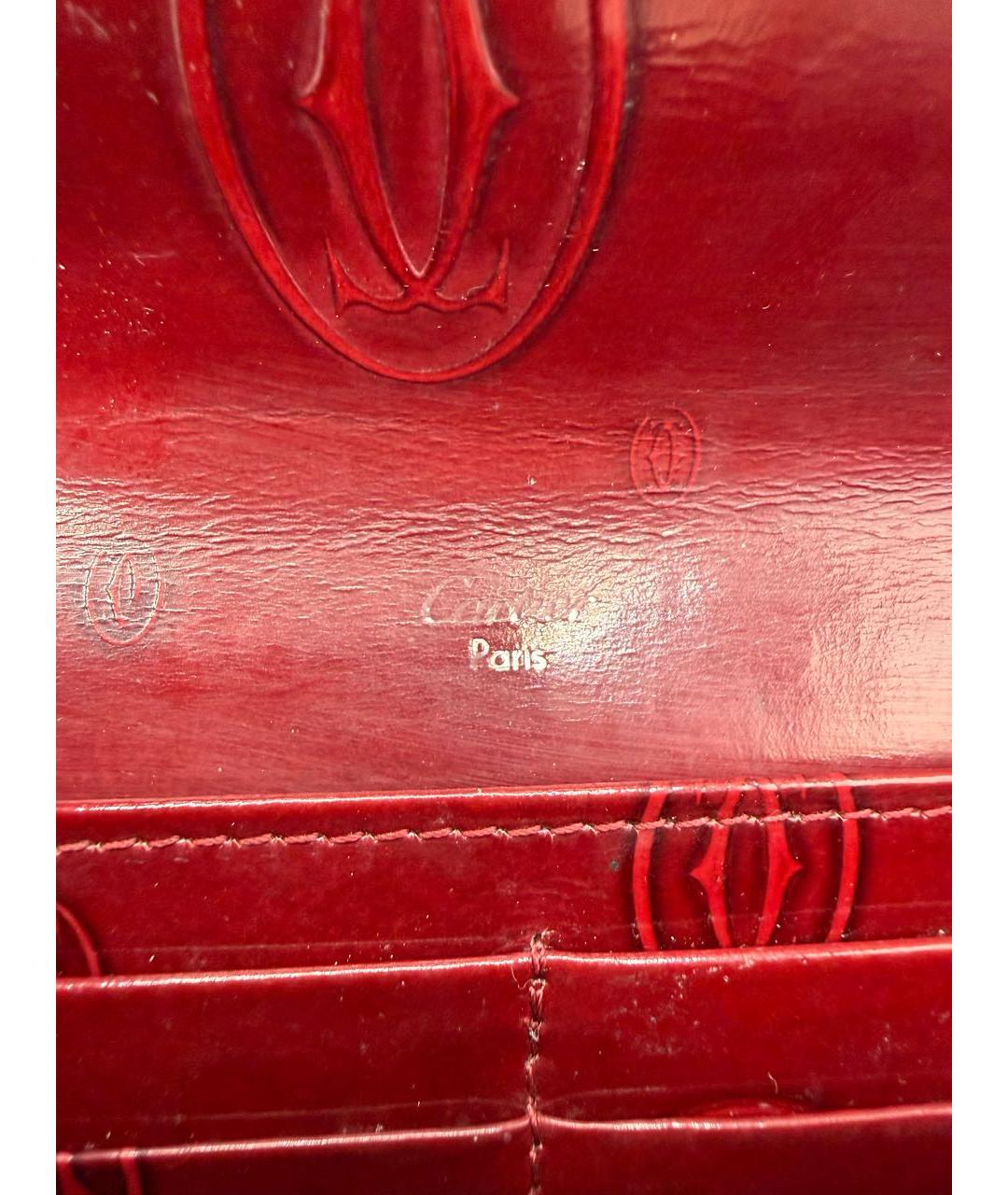 CARTIER Бордовый кошелек, фото 7