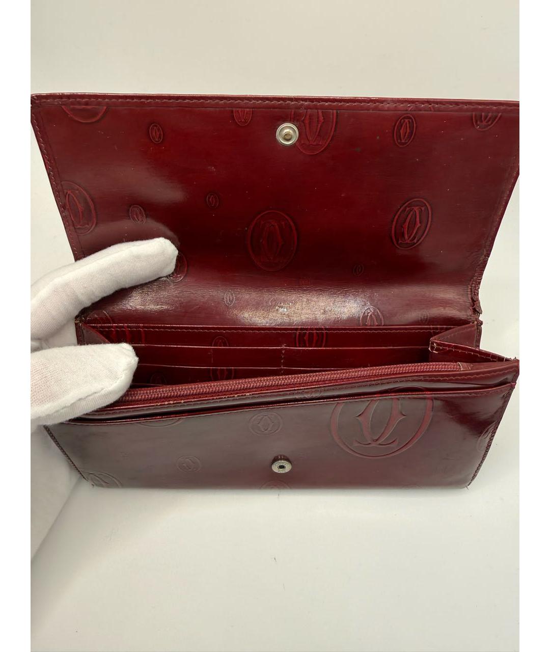 CARTIER Бордовый кошелек, фото 6