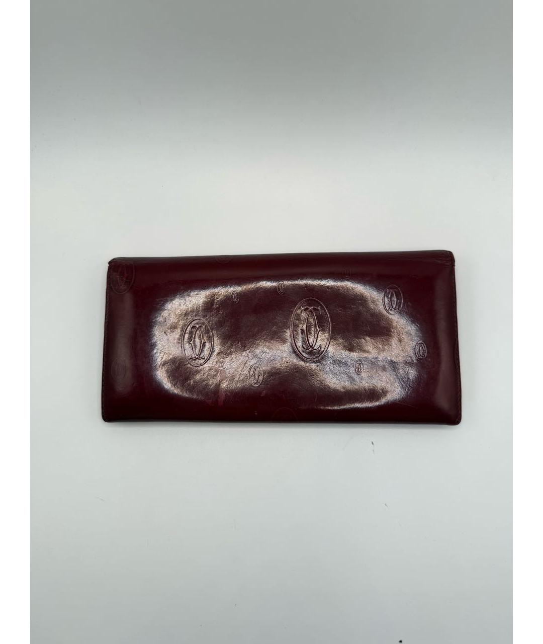 CARTIER Бордовый кошелек, фото 2