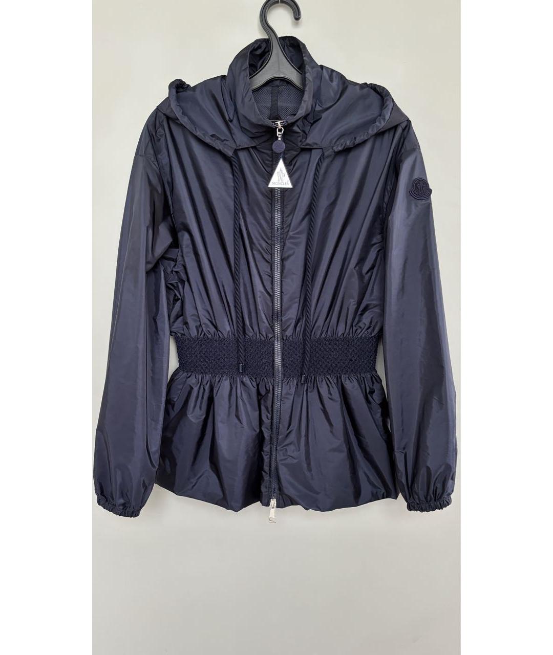 MONCLER Темно-синяя полиамидовая куртка, фото 7