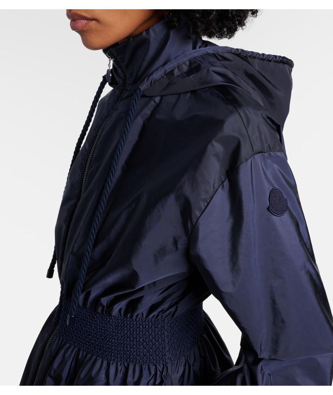 MONCLER Темно-синяя полиамидовая куртка, фото 5