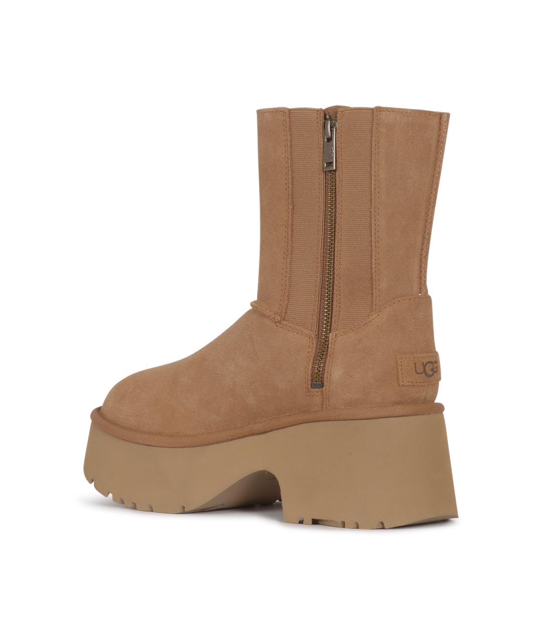 UGG Коричневые нубуковые сапоги, фото 3