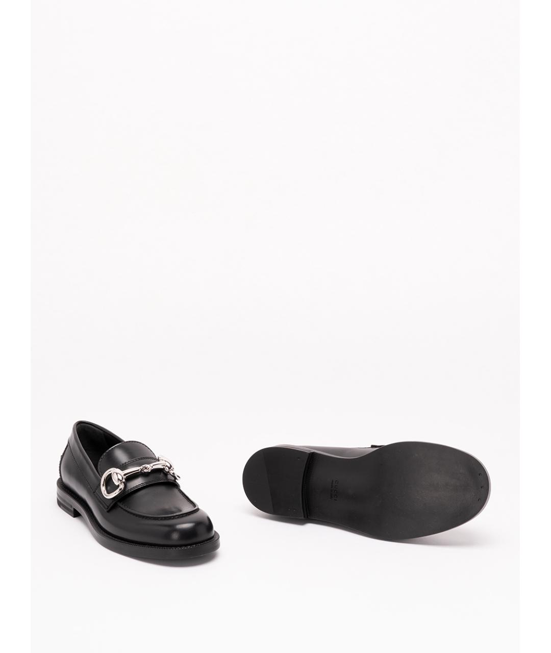 GUCCI Черные кожаные лоферы, фото 4