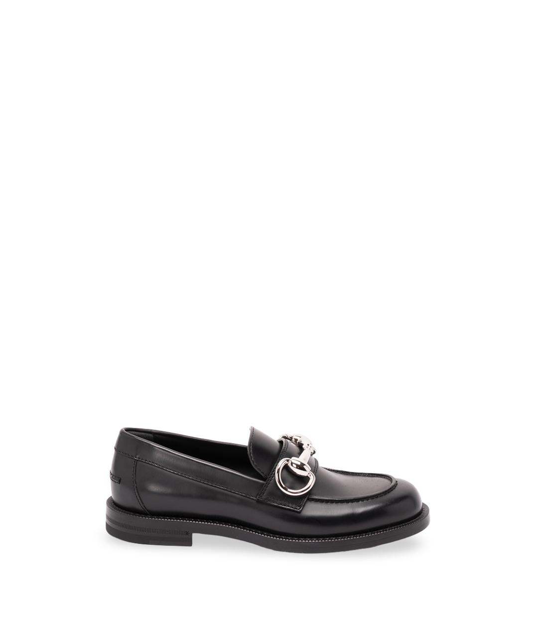 GUCCI Черные кожаные лоферы, фото 1