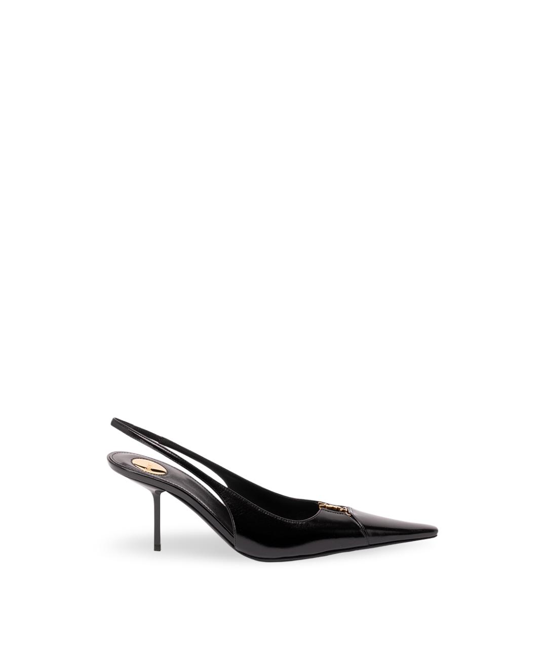 SAINT LAURENT Черные кожаные туфли, фото 1