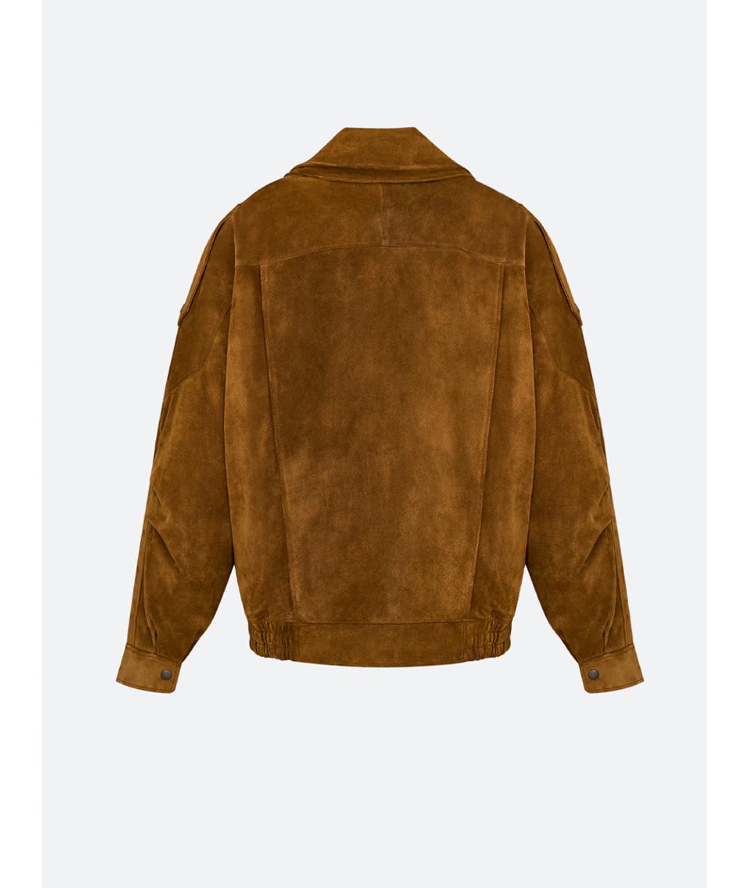 SAINT LAURENT Коричневая замшевая куртка, фото 2