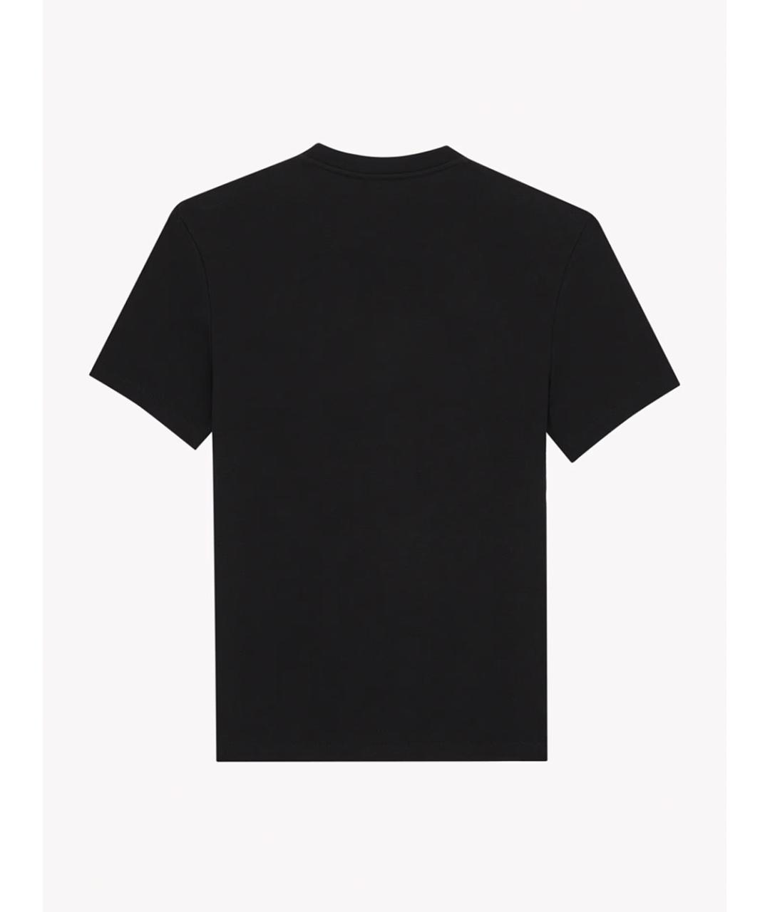 SAINT LAURENT Черная хлопковая футболка, фото 2