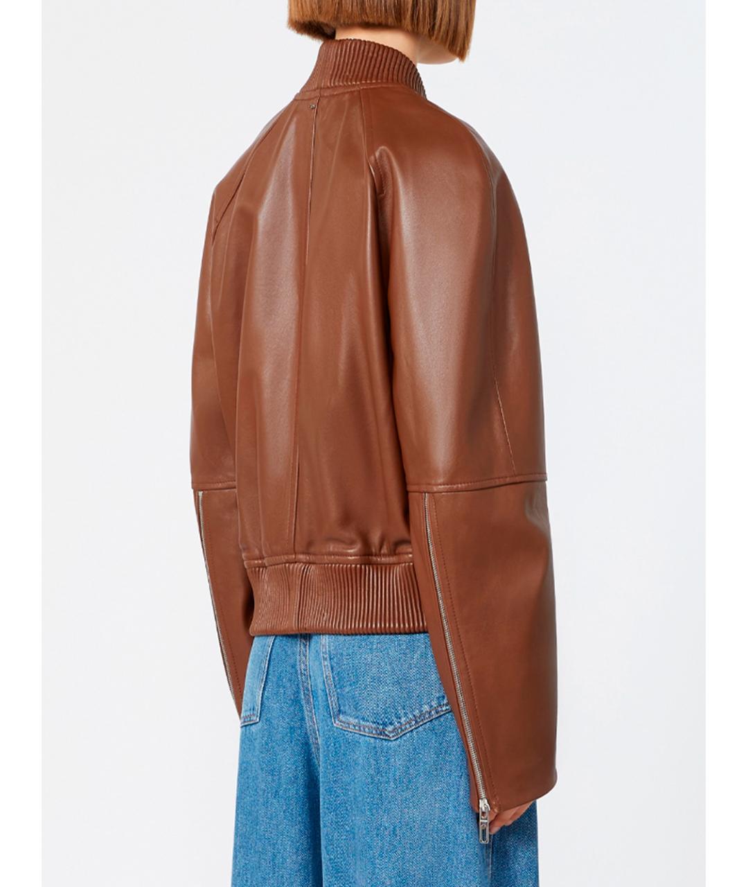 SPORTMAX Черная кожаная куртка, фото 4