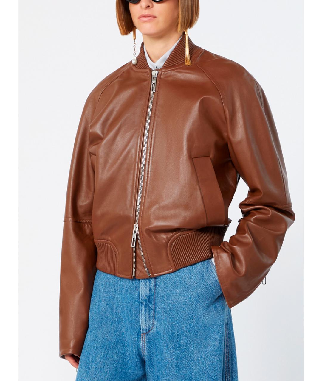 SPORTMAX Черная кожаная куртка, фото 3