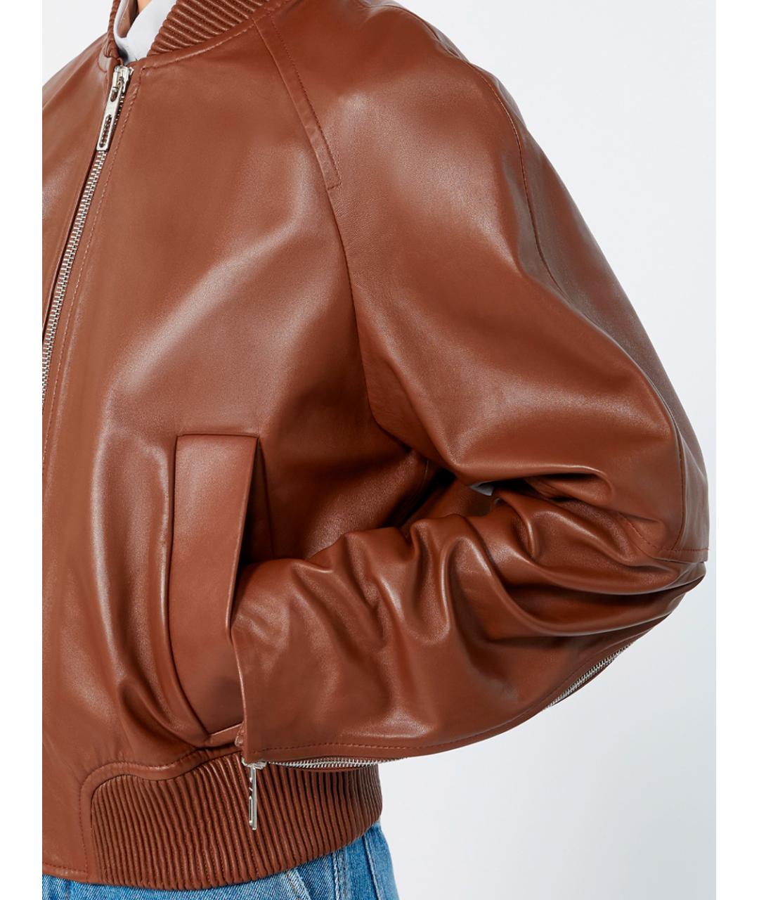SPORTMAX Черная кожаная куртка, фото 5