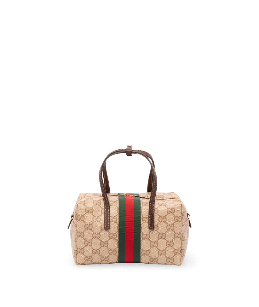 GUCCI Бежевая кожаная сумка тоут, фото 7