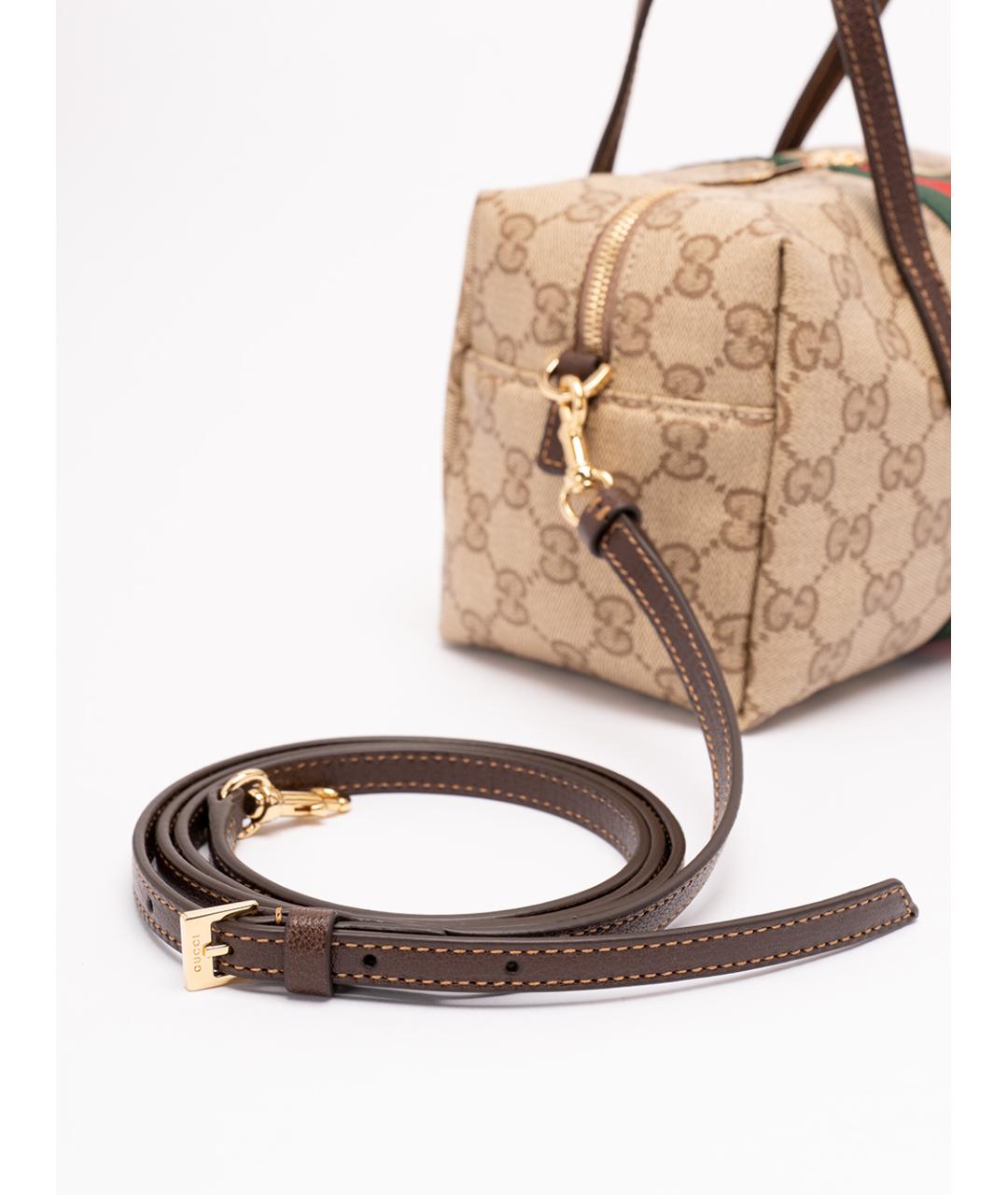 GUCCI Бежевая кожаная сумка тоут, фото 4