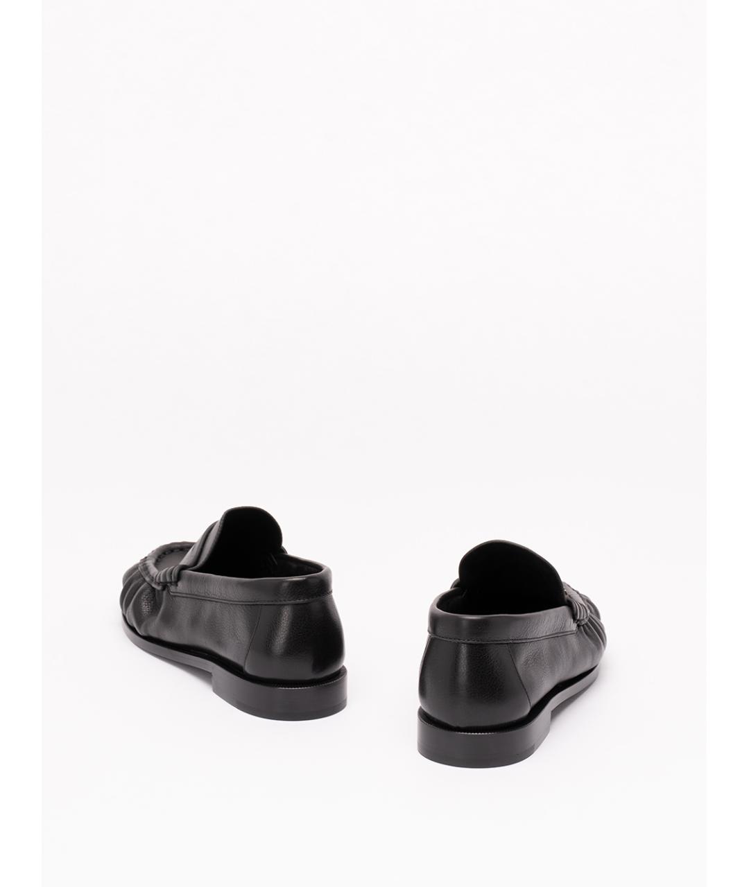 SAINT LAURENT Черные кожаные лоферы, фото 3