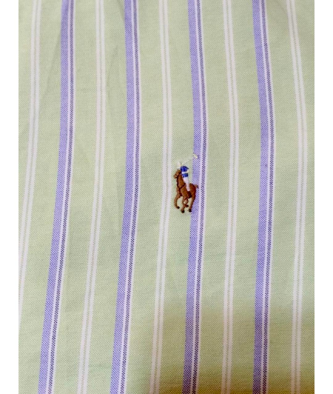 POLO RALPH LAUREN Салатовая хлопковая кэжуал рубашка, фото 4