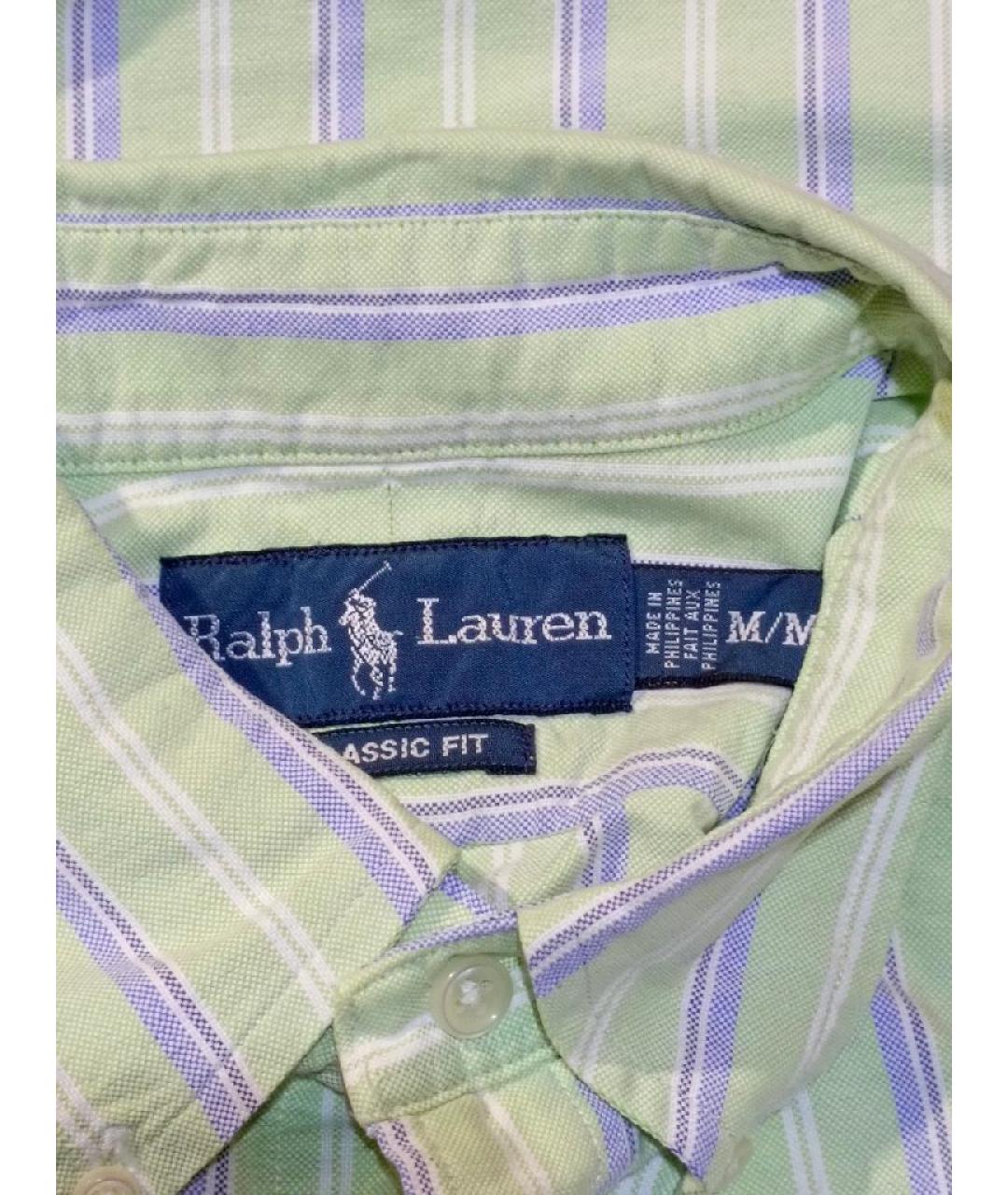 POLO RALPH LAUREN Салатовая хлопковая кэжуал рубашка, фото 3