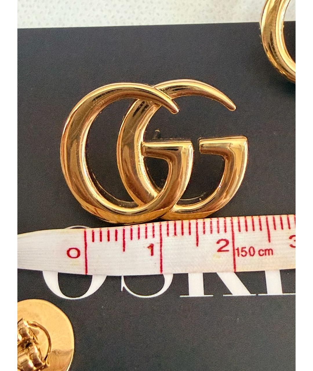 GUCCI Золотые латунные серьги, фото 8