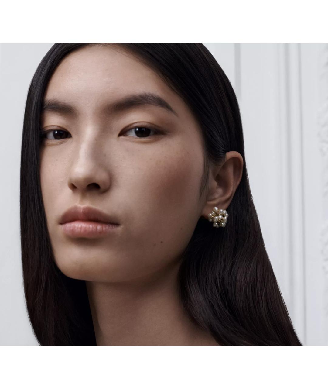 CHRISTIAN DIOR Золотые металлические серьги, фото 2