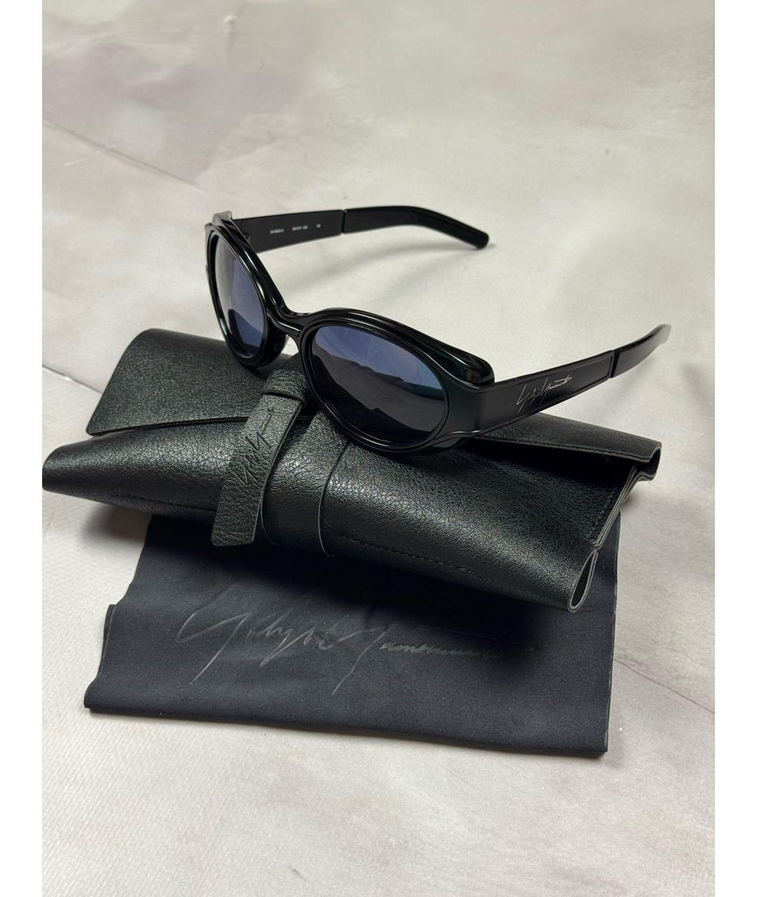 YOHJI YAMAMOTO Черные солнцезащитные очки, фото 2