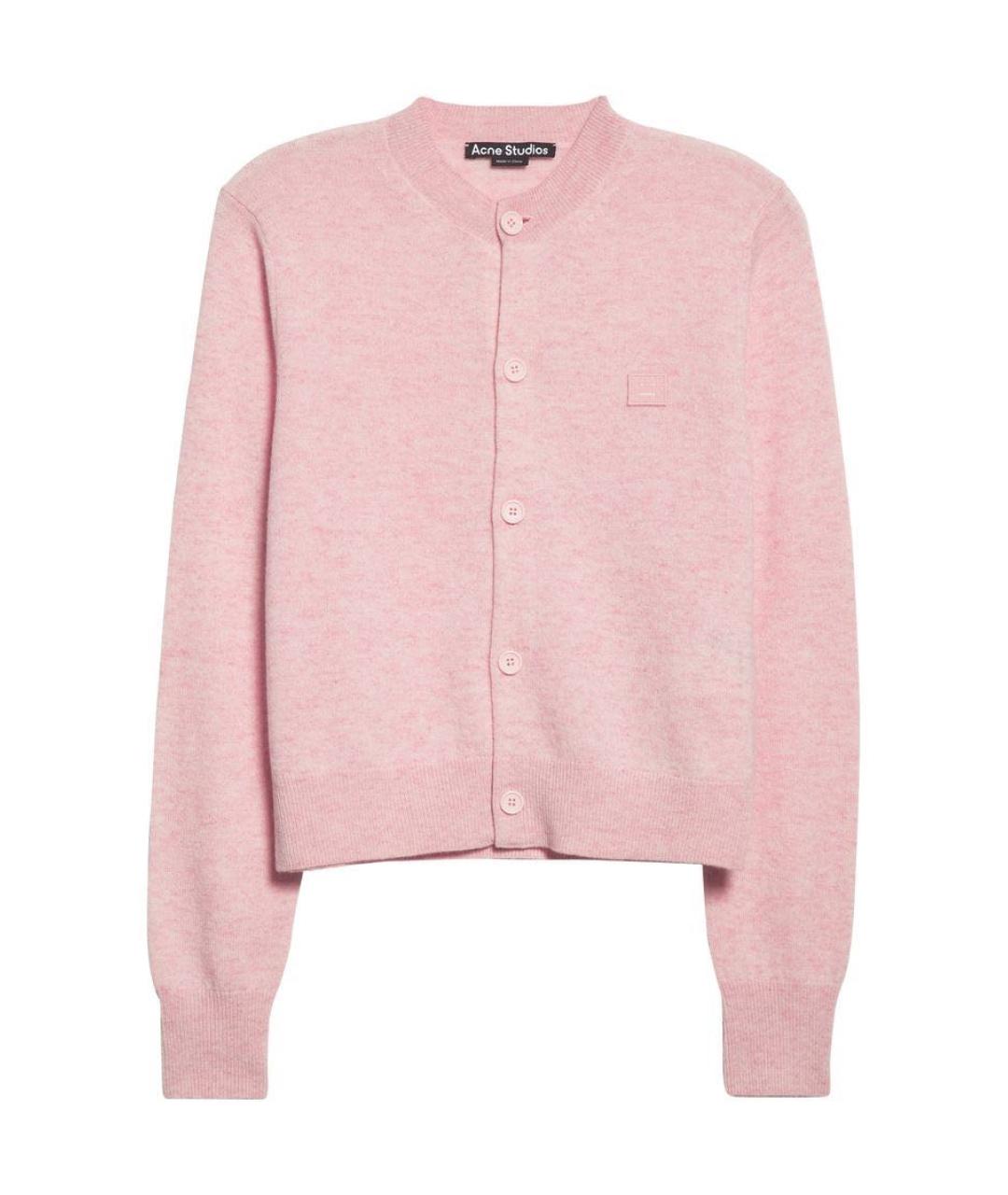 ACNE STUDIOS Розовый шерстяной кардиган, фото 2