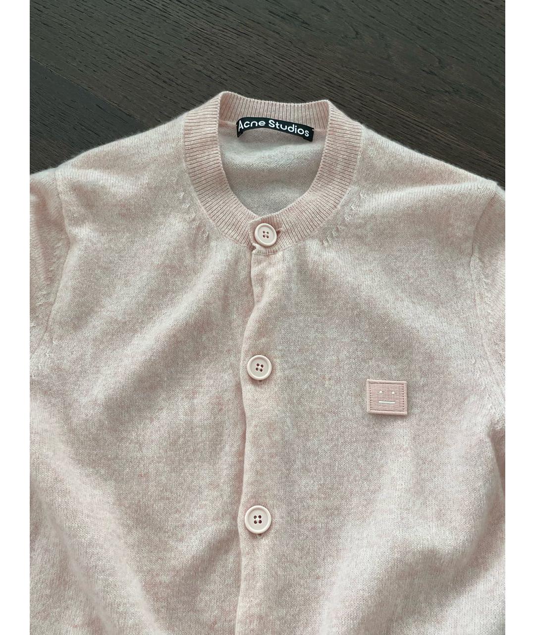 ACNE STUDIOS Розовый шерстяной кардиган, фото 3
