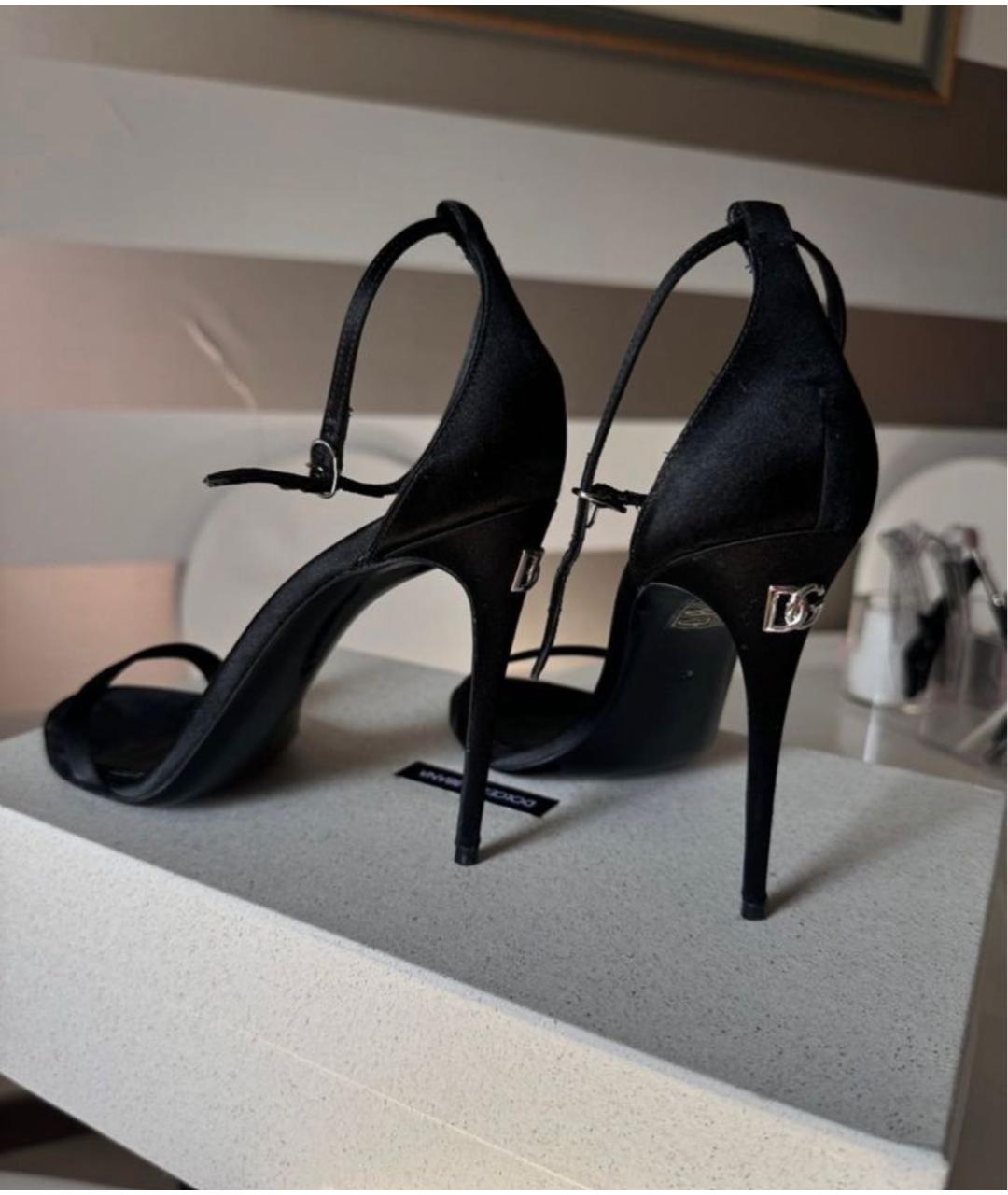 DOLCE&GABBANA Черные босоножки, фото 3