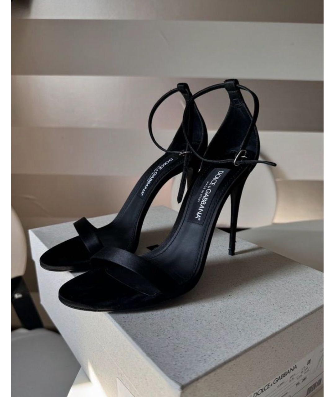 DOLCE&GABBANA Черные босоножки, фото 8