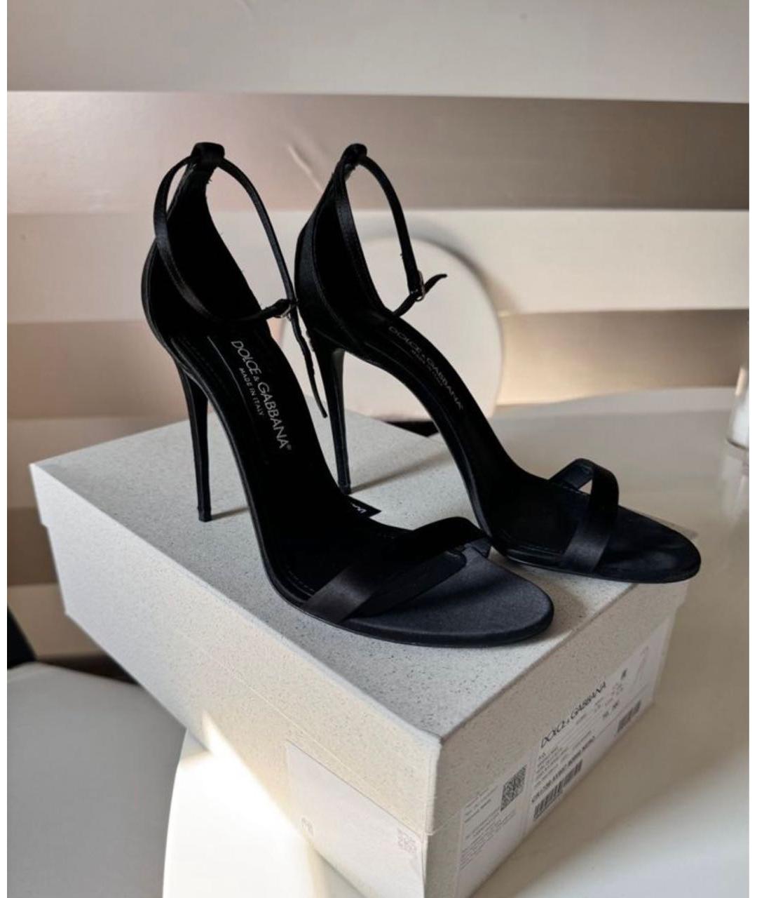DOLCE&GABBANA Черные босоножки, фото 2
