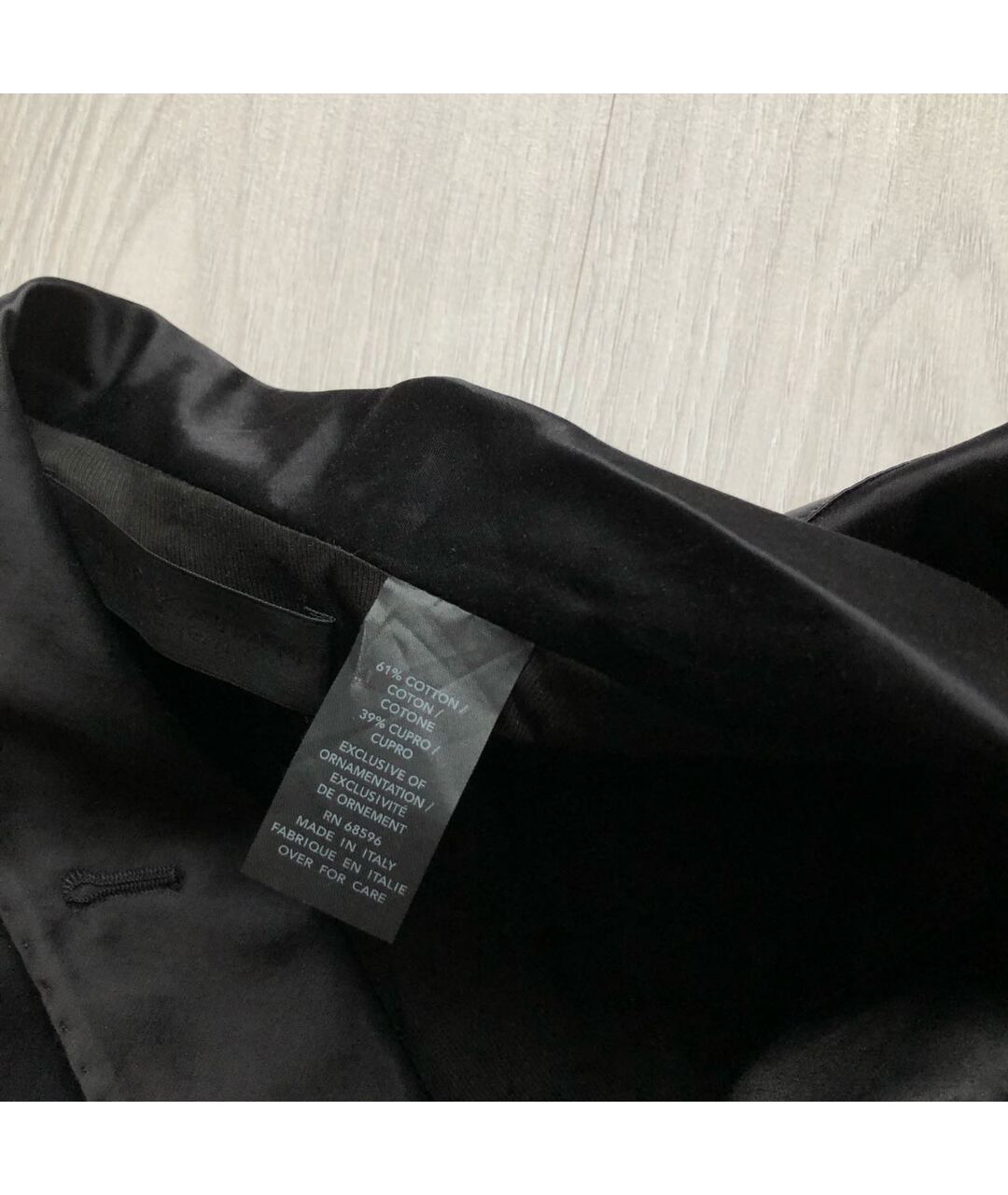 DONNA KARAN Черный хлопковый жакет/пиджак, фото 4