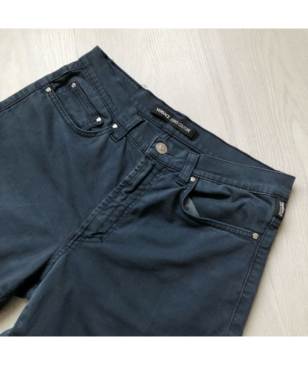 VERSACE JEANS COUTURE Синие прямые джинсы, фото 4