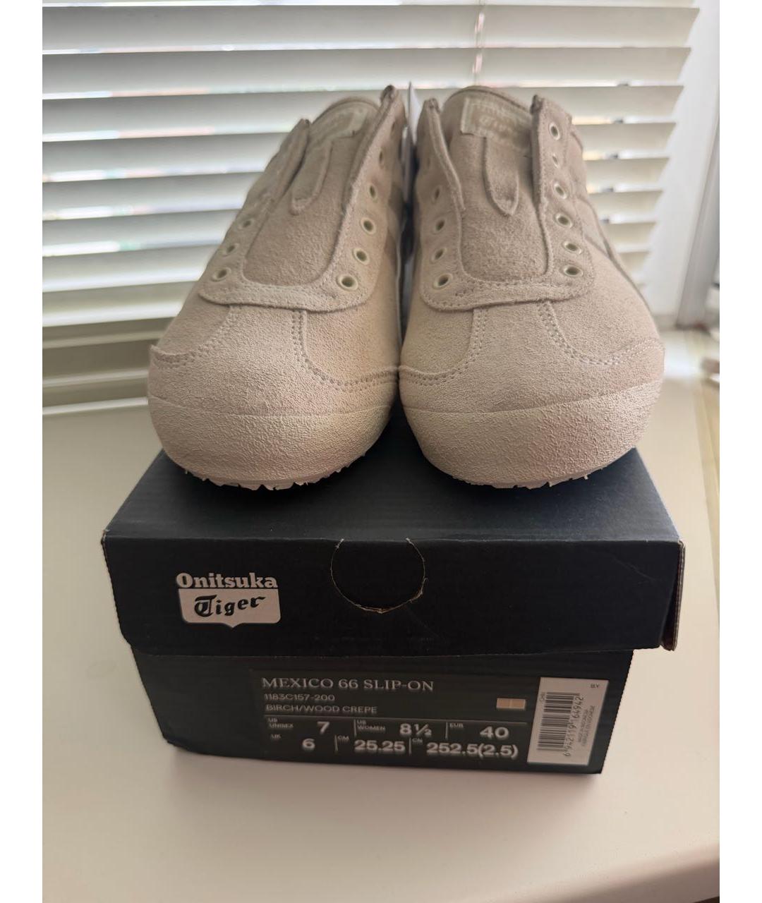 ONITSUKA TIGER Бежевые замшевые кроссовки, фото 2