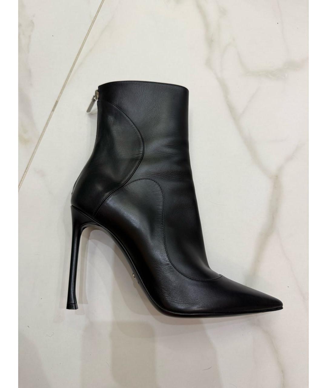 CHRISTIAN DIOR Черные кожаные полусапоги, фото 5