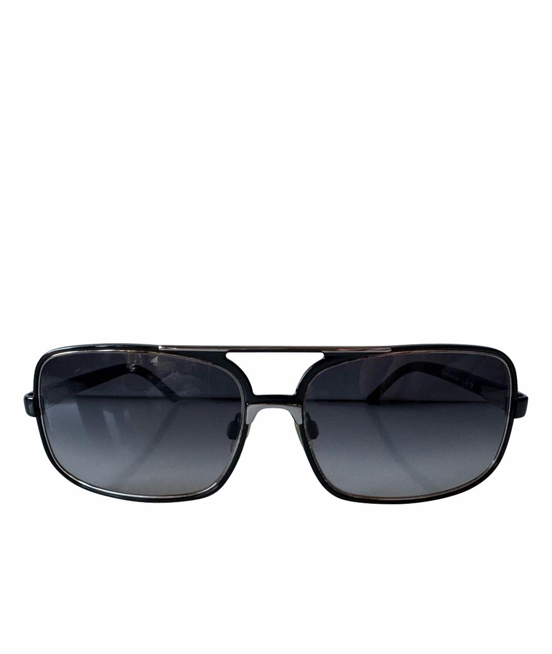 DOLCE&GABBANA Черные металлические солнцезащитные очки, фото 1