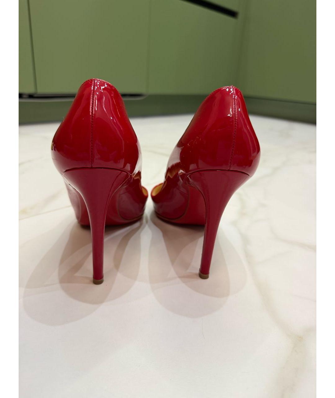 CHRISTIAN LOUBOUTIN Красные туфли из лакированной кожи, фото 4